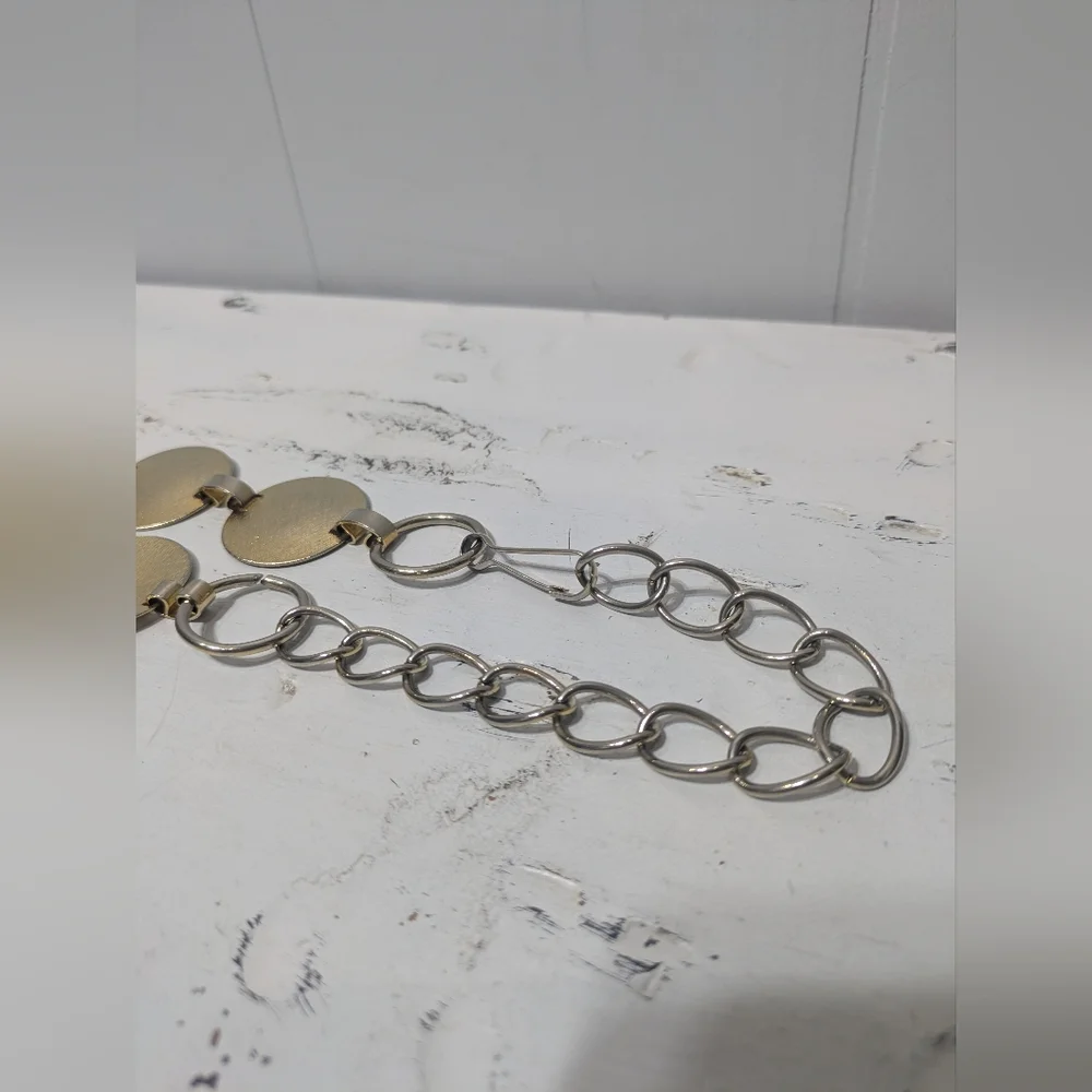 Vintage Style Gold Metal Disc Chain Belt‎ 38